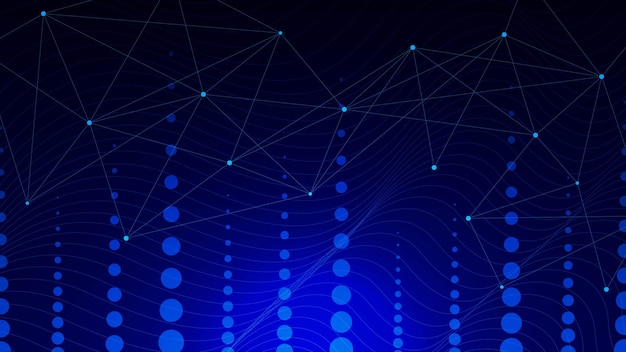Big data visualization concept Abstract futuristic technology with connect dots and lines backdrop