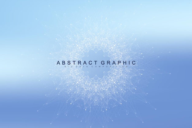 big data visualization graphic abstract background communication perspective backdrop visualization analytical network complex vector illustration