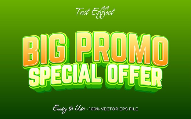 Big Promo text effect luxury texture graphic style banner template design background