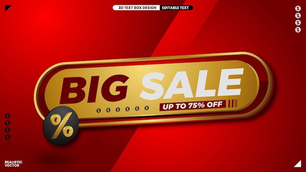 Big sale clipart logo for media promotion and advertising