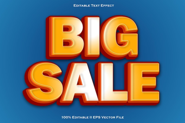 big sale editable text effect 3d emboss gradient style