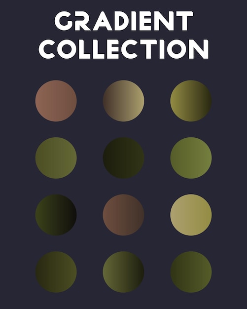 Big set of gradients. Color transition. Vector illustration
