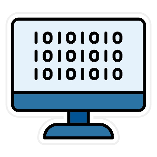 Binary Code icon vector image Can be used for Coding and Development