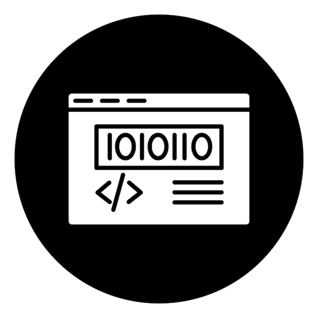 binary code icon