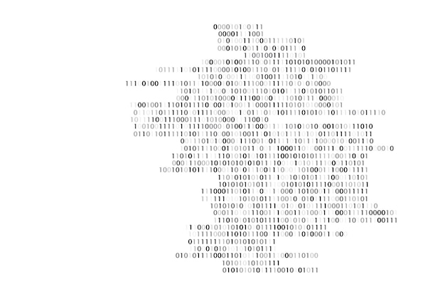 Binary Code Matrix Binary words vector background Tech data analysis vector Background