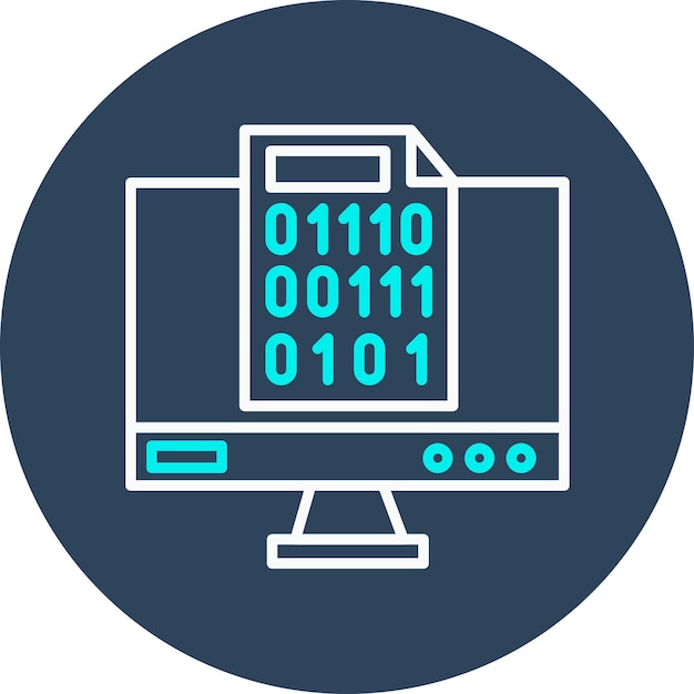 Binary Code vector icon Can be used for Coding and Development iconset