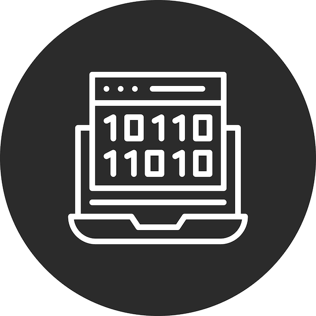 Binary Code vector icon illustration of Coding and Development iconset