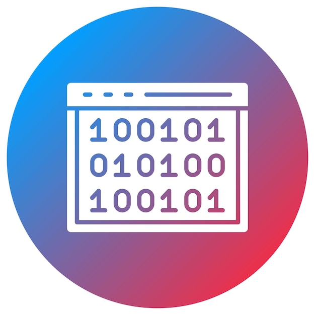 Binary icon vector image Can be used for Computer Science