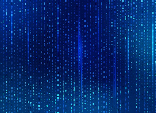 binary programming code, concept of cyberspace