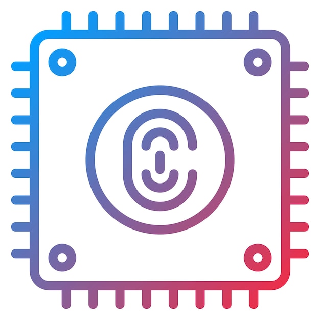 Biometric Cpu icon vector image Can be used for Biometrics