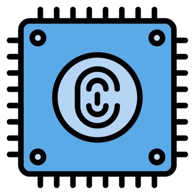 Biometric Cpu icon vector image Can be used for Biometrics