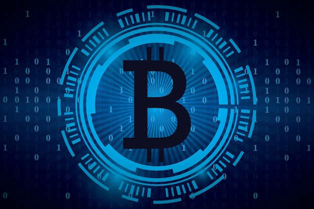 bitcoin digital currency futuristic digital money technology worldwide network concept