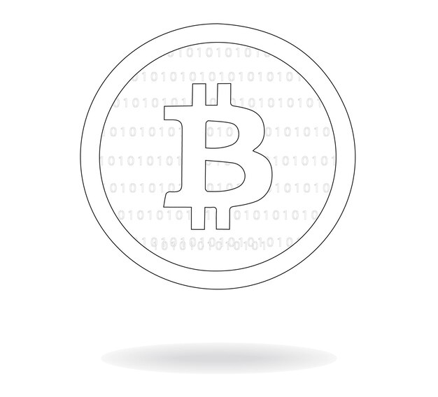 Bitcoin sign cryptocurrency vector illustration