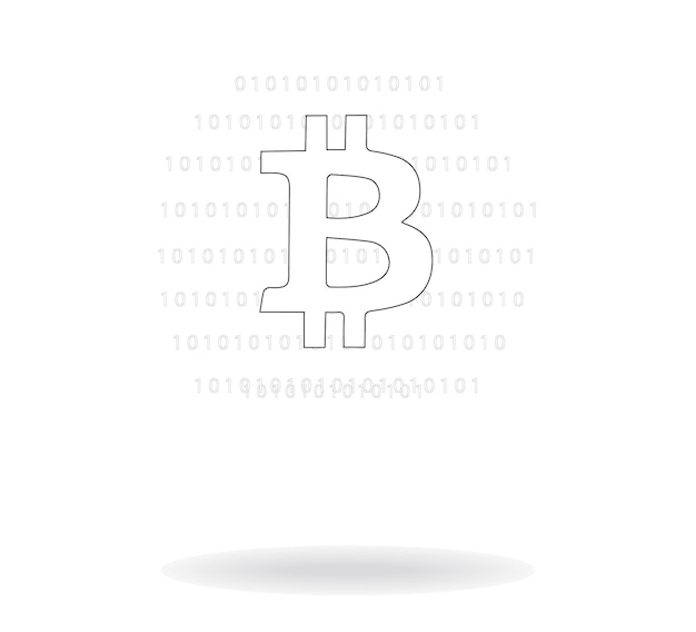 Bitcoin sign cryptocurrency vector illustration