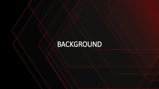 black abstract background with red transparent pattern diagonal rays and angles hexagons