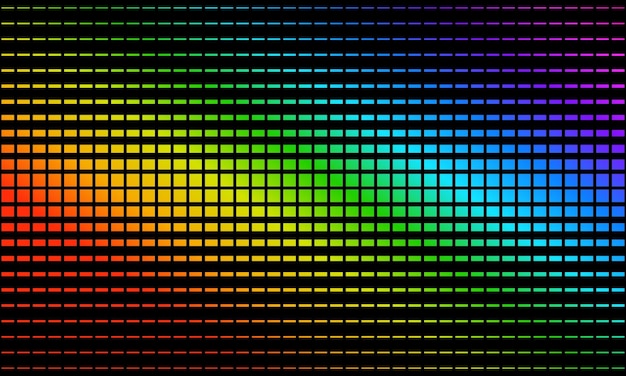 black and rainbow abstract background with squares rectangles stripe pattern gradient chart shape