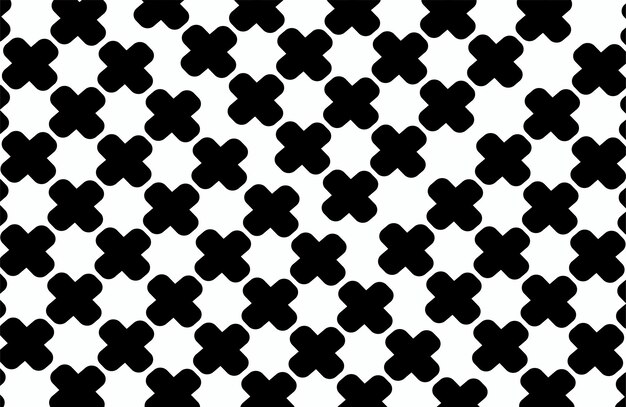 Black and white abstract doodle shape seamless pattern Creative minimalist style art background