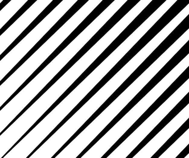 Black and white diagonal striped lines vector pattern