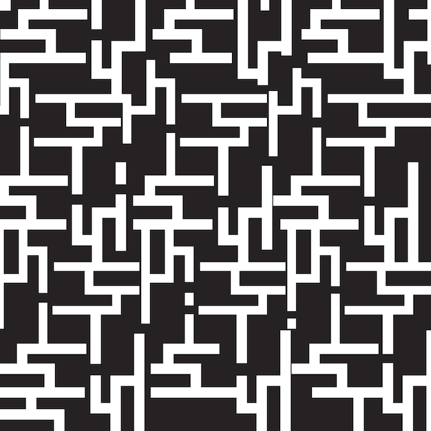 Black and white geometric pattern mazevector illustration design