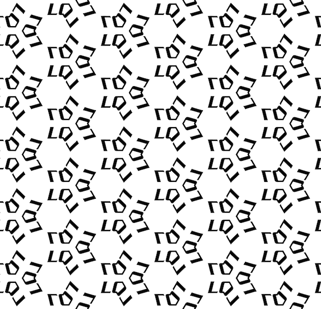 Black and white seamless abstract pattern Background and backdrop Grayscale ornamental design