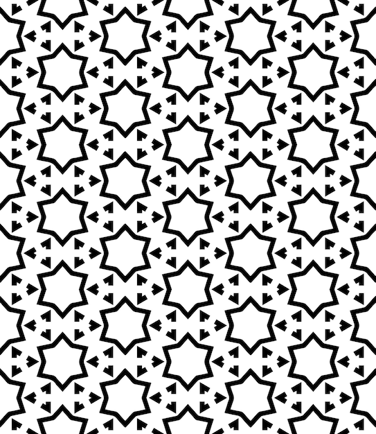Black and white seamless abstract pattern Background and backdrop Grayscale ornamental design