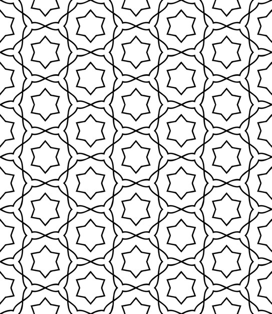 Black and white seamless abstract pattern Background and backdrop Grayscale ornamental design