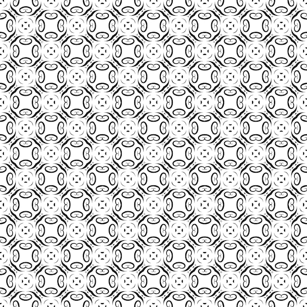 Black and white seamless pattern texture Greyscale ornamental graphic design Mosaic ornaments Pattern template Vector illustration EPS10