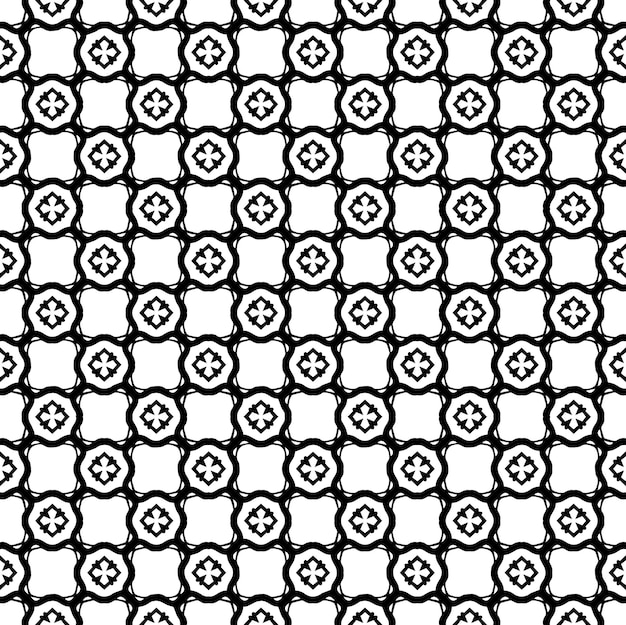 Black and white seamless pattern texture Greyscale ornamental graphic design Mosaic ornaments