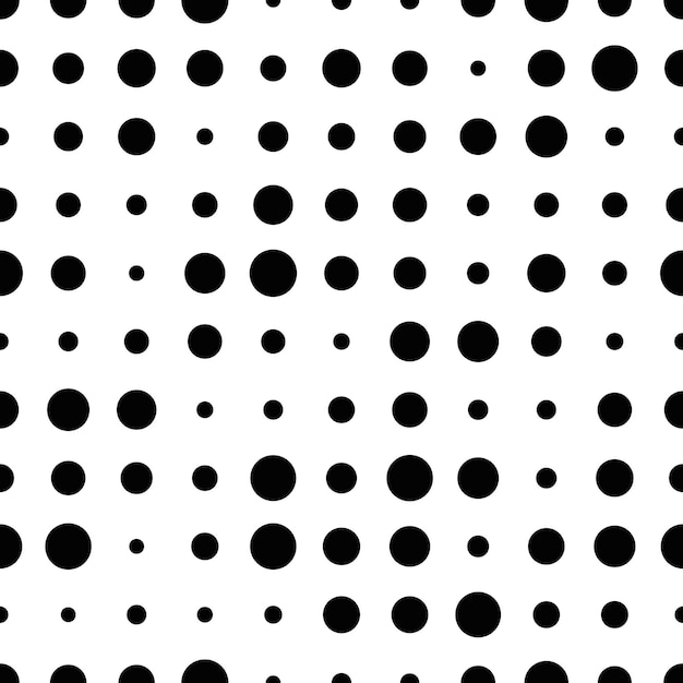 Black and white seamless pattern with grunge halftone dots. Dotted texture. Halftone dots background