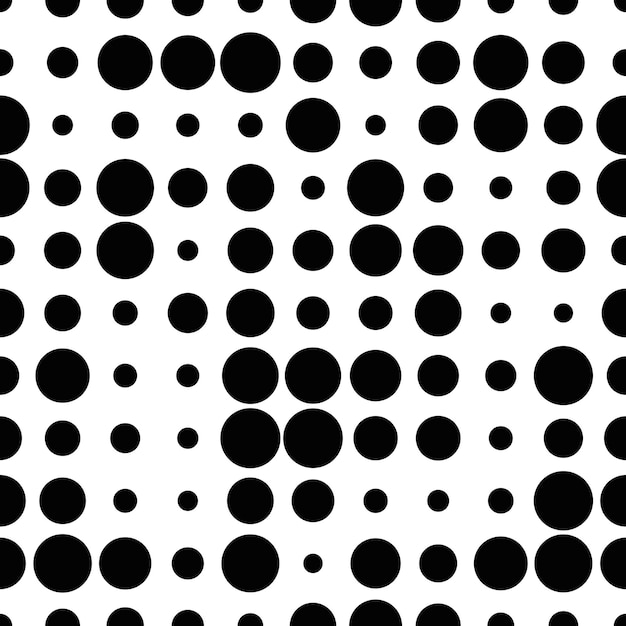 Black and white seamless pattern with grunge halftone dots. Dotted texture. Halftone dots background