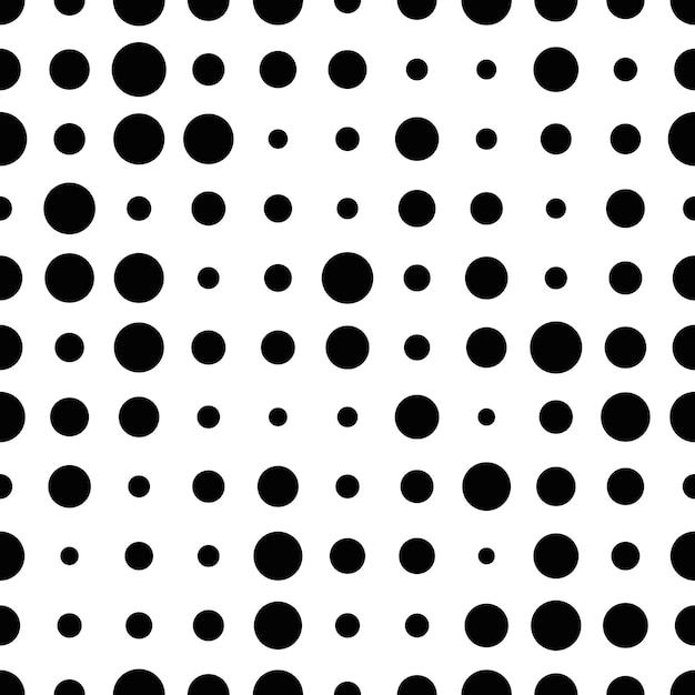 Black and white seamless pattern with grunge halftone dots. Dotted texture. Halftone dots background