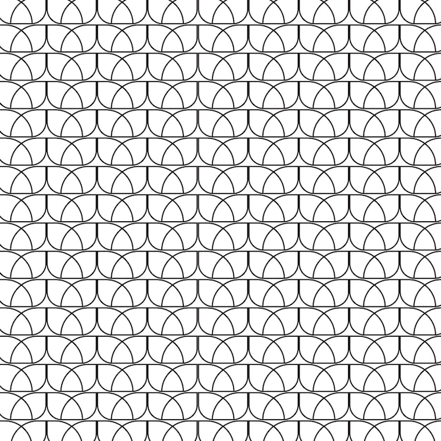 black and white seamless vector pattern design with modern geometric elements