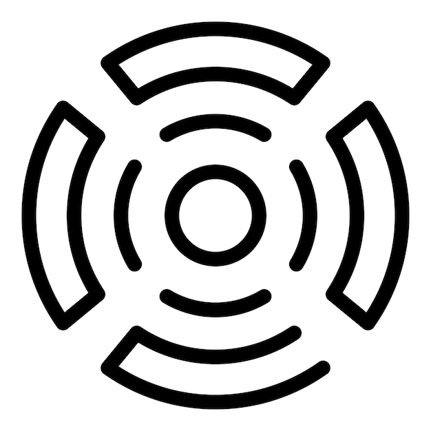 Black and white simplified eye icon