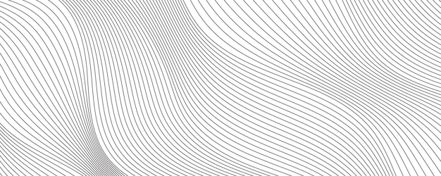 Black and white wavy stripes background Vector illustration