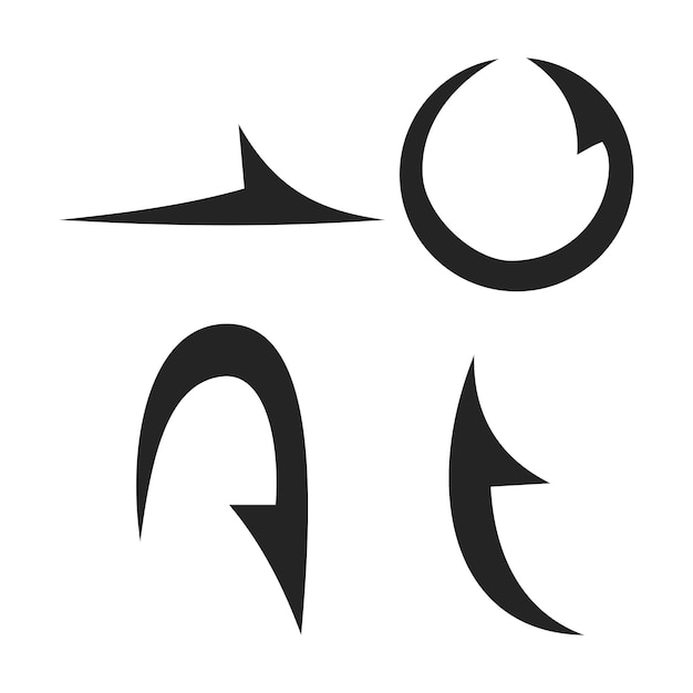 black arrow vector icon set collection of modern and minimalistic arrow icons