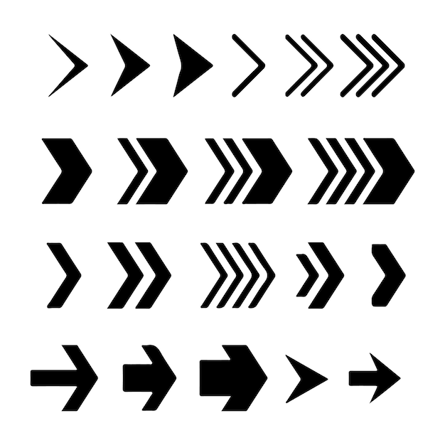 Black arrows icons