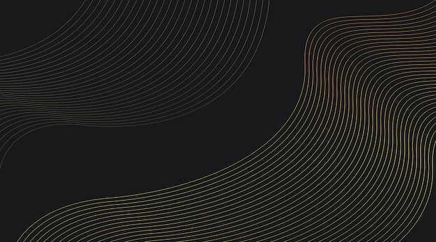 black background with abstract gold lines