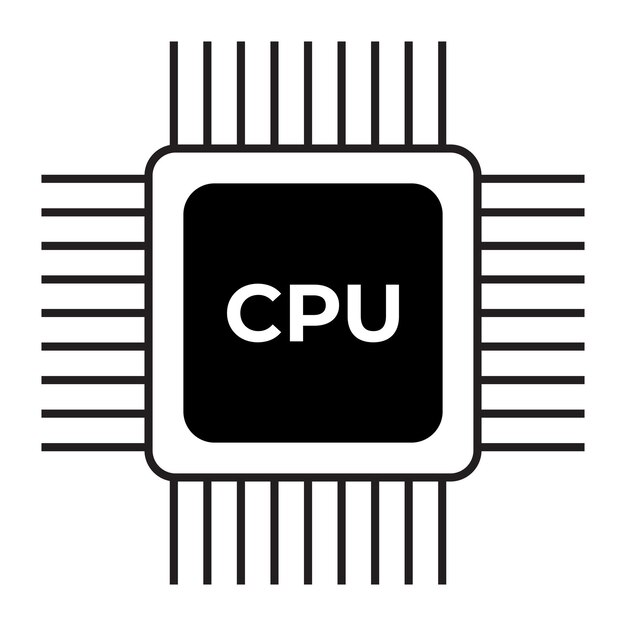 Black CPU Icon