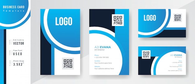 Black & Cyan Color Professional business Template.
