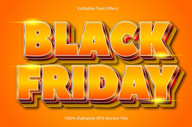 Black Friday Editable Text Effect Emboss Cartoon Gradient Style