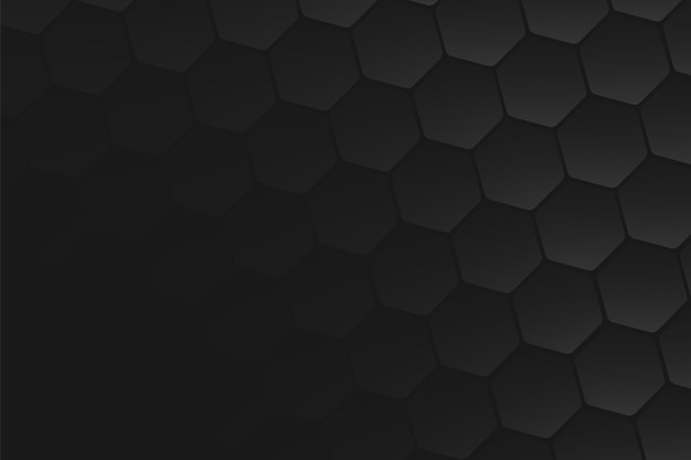 Black gradient hexagon background