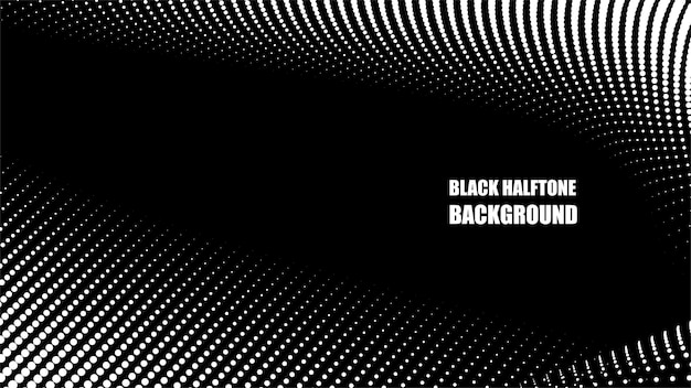 Black halftone pattern abstract background vector image