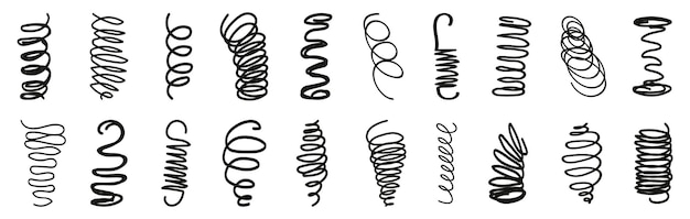 Black infinite symbol collection Set of infinity icons