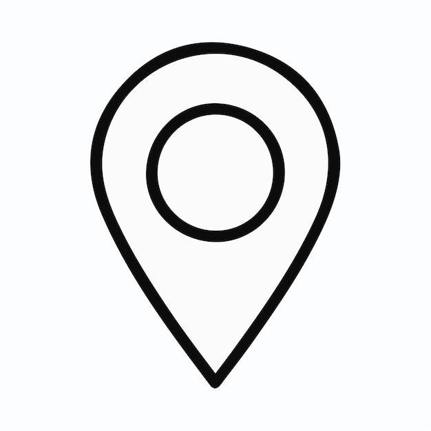 black location pin icon