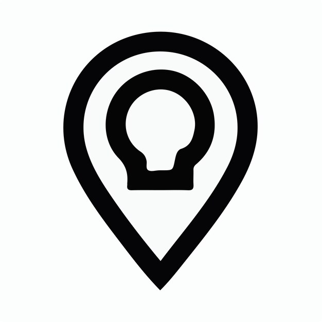 black location pin icon