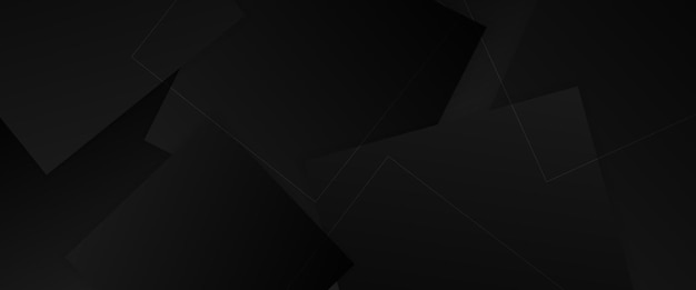 Black modern and simple abstract banner art vector with shapes For background presentation background wallpaper banner brochure web layout and cover