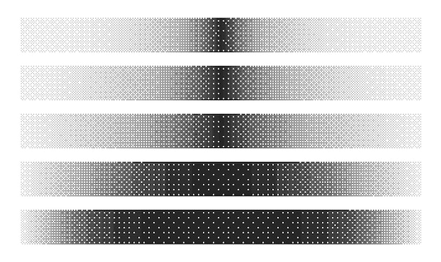 Black noise bitmap dither linear gradients with various density isolate on white