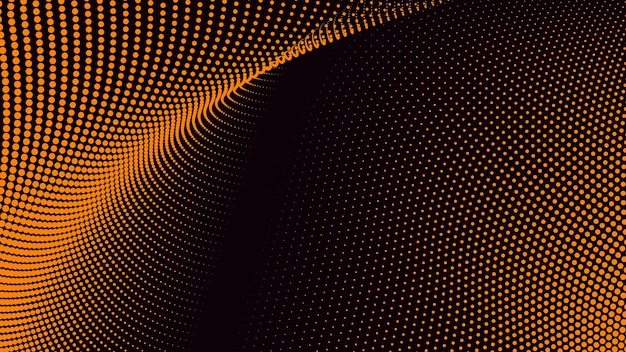 Black orange halftone abstract background for backdrop or presentation