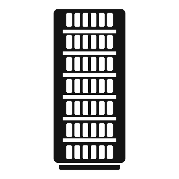 Black silhouette of a modern skyscraper