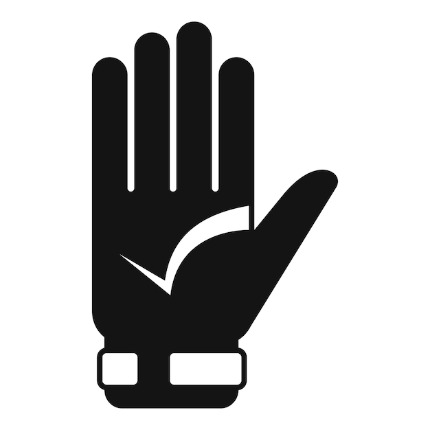 Black silhouette of an open hand